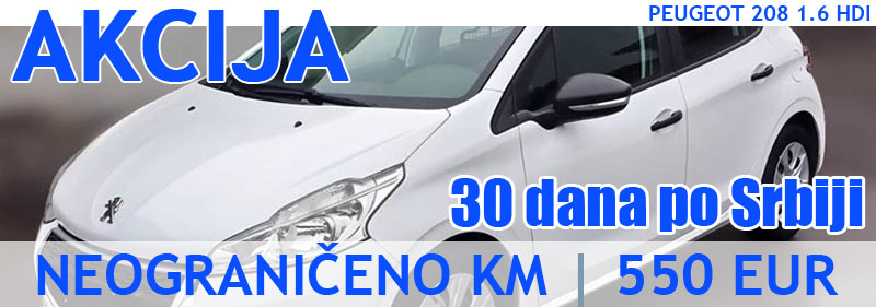 Rent a car Novi Sad AKCIJA